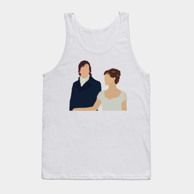 Elizabeth Bennet and Mr. Darcy Tank Top by uneecornn